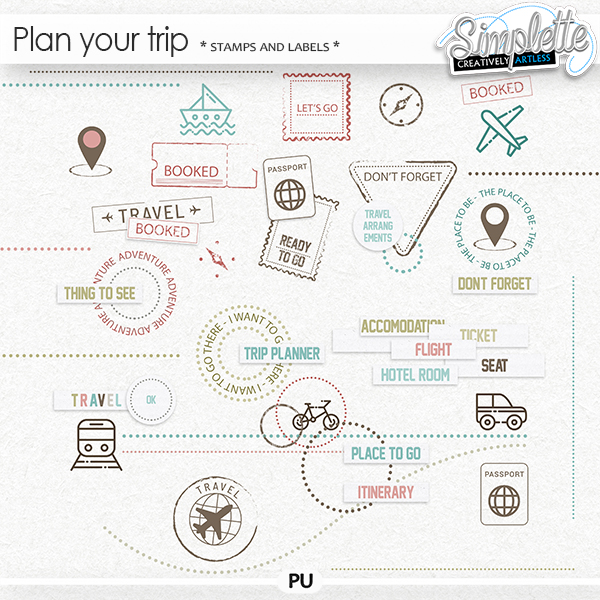 Plan your trip (stamps and labels) by Simplette
