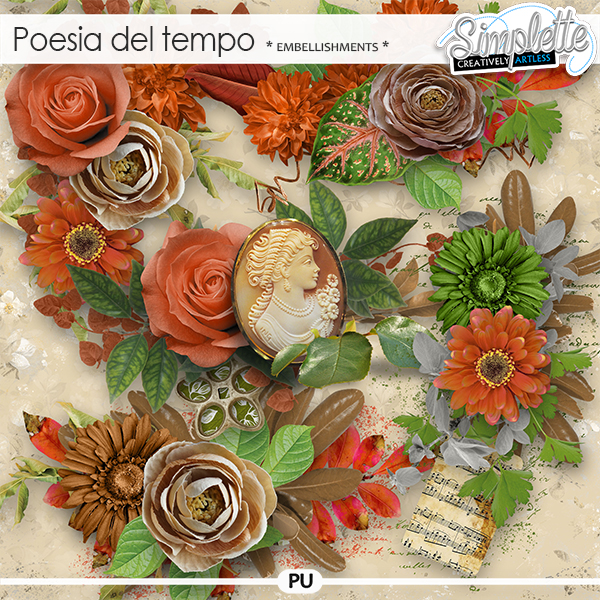 Poesia del tempo (embellishments) by Simplette | Oscraps