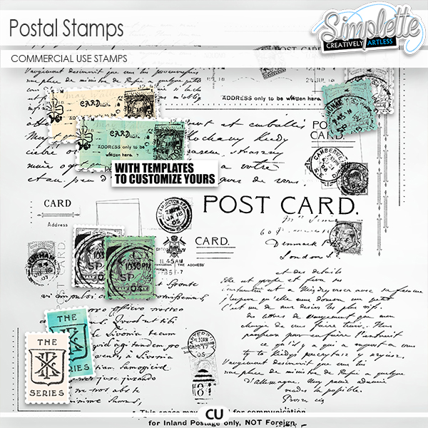 Postal (CU stamps) by Simplette | Oscraps