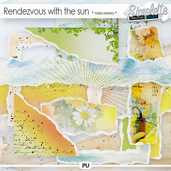 Rendezvous with the sun (torn papers) by Simplette