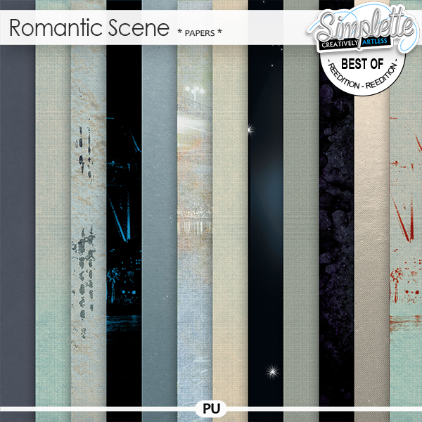 Romantic Scene (papers) by Simplette