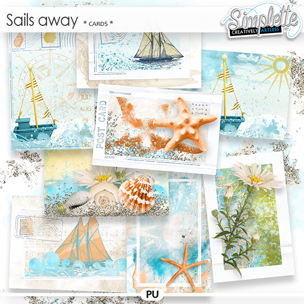 Sails away (cards) by Simplette