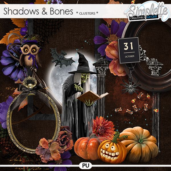 Shadows and Bones (clusters) by Simplette | Oscraps