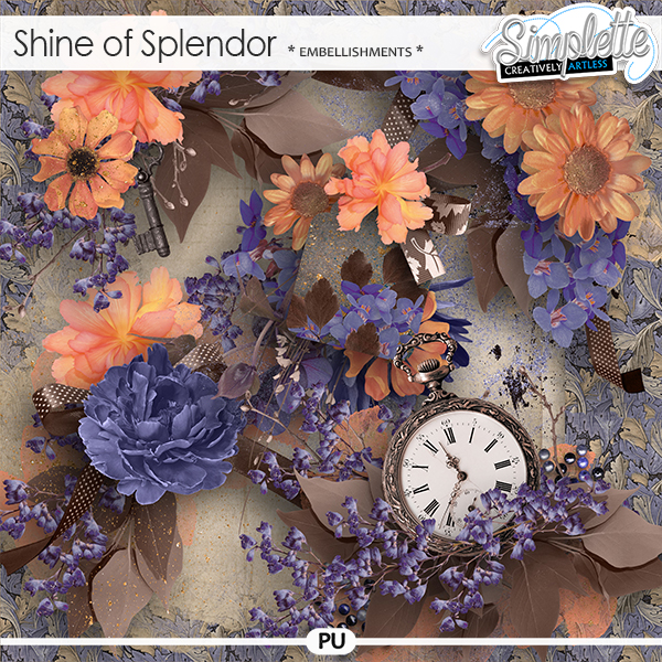 Shine of Splendor (embellishments) by Simplette | Oscrap