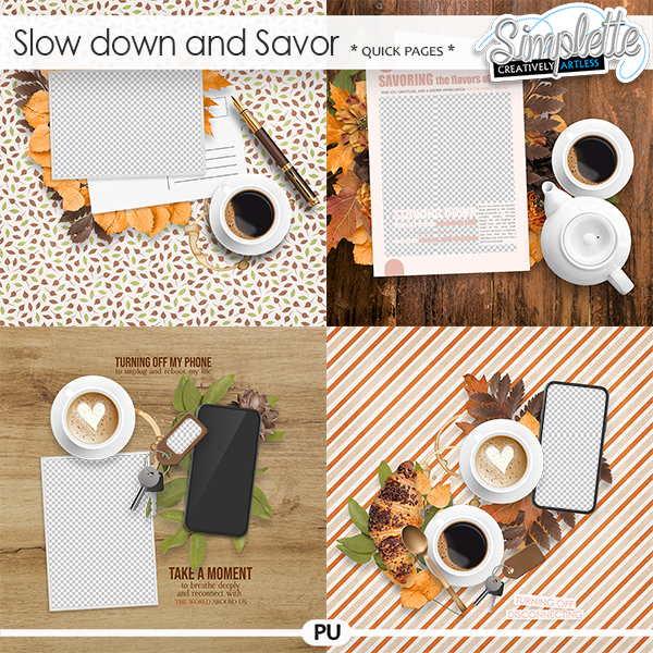 Slow down and Savor (quick pages) by Simplette