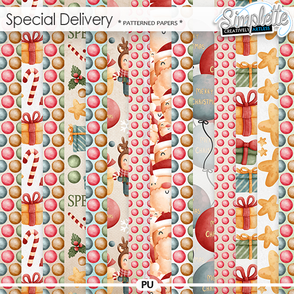 Special Delivery (patterned papers) by Simplette