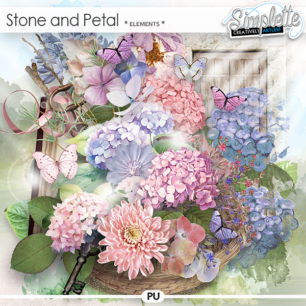 Stone and Petal (elements) by Simplette