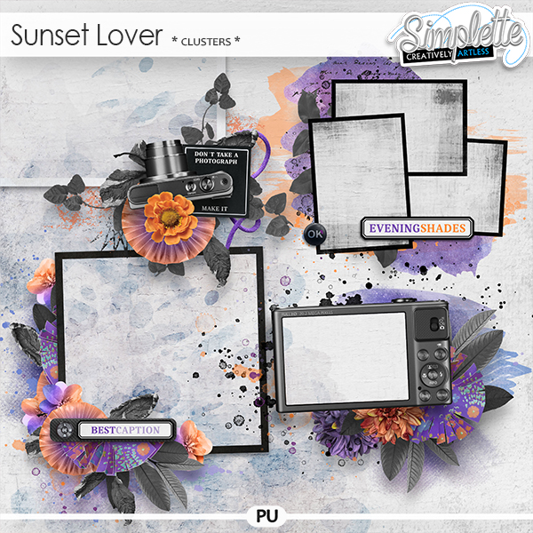 Sunset Lover (clusters) by Simplette | Oscraps