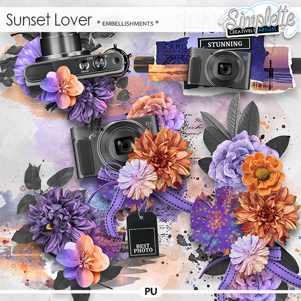 Sunset Lover (embellishments) by Simplette | Oscraps