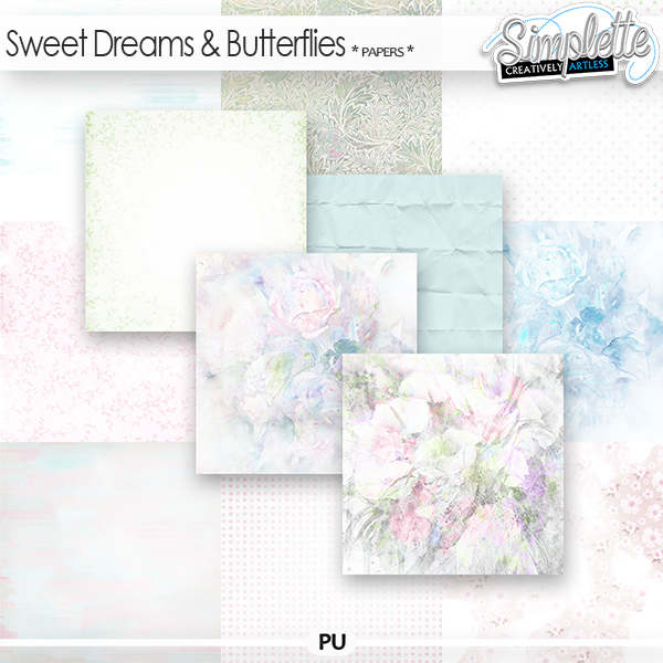 Sweet Dreams and Butterflies (papers) by Simplette