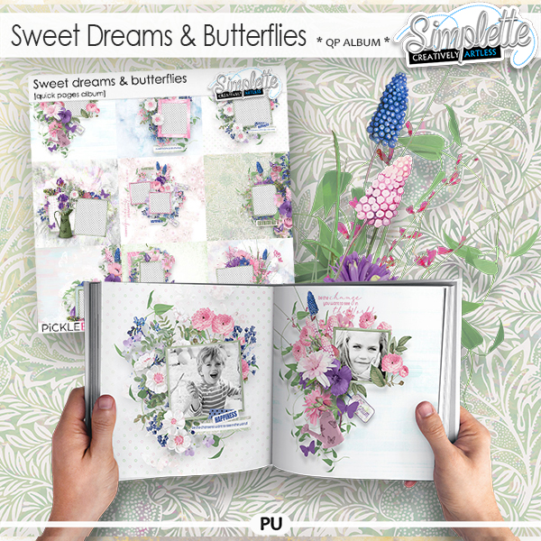 Sweet Dreams and Butterflies (quick pages album) by Simplette