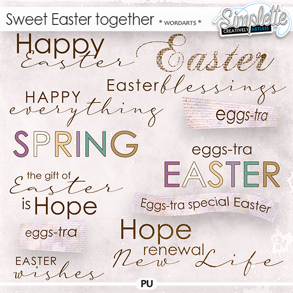 Sweet Easter Together (wordarts) by Simplette