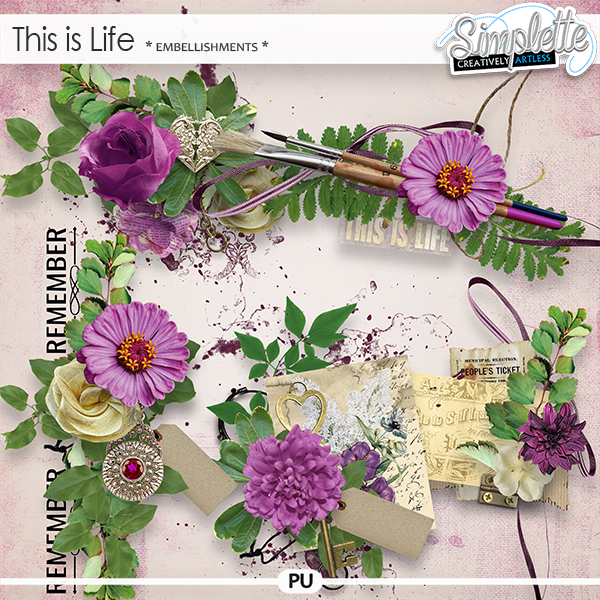 This is Life (embellishments) by Simplette | Oscraps
