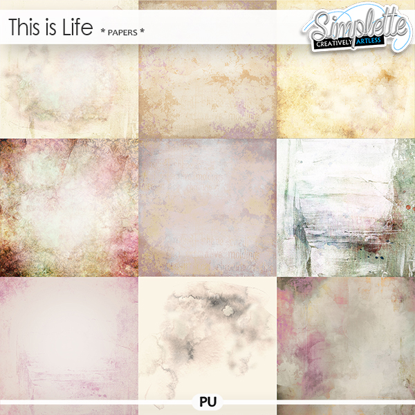 This is Life (papers) by Simplette | Oscraps