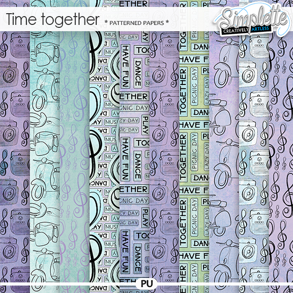 Time Together (patterned papers) by Simplette