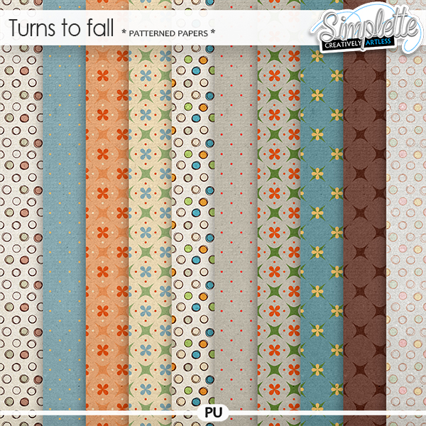Turns to fall (patterned papers) Turns to fall (patterned papers)