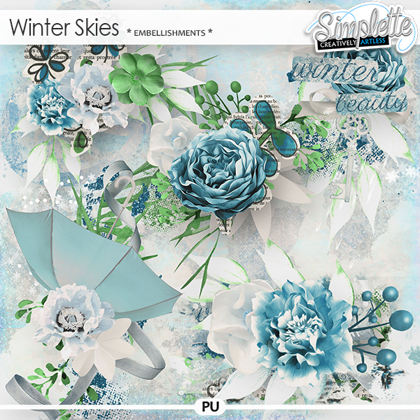 Winter Skies (embellishments) by Simplette