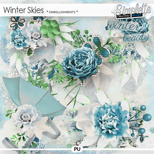 Winter Skies (embellishments) by Simplette Winter Skies (embellishments) by Simplette
