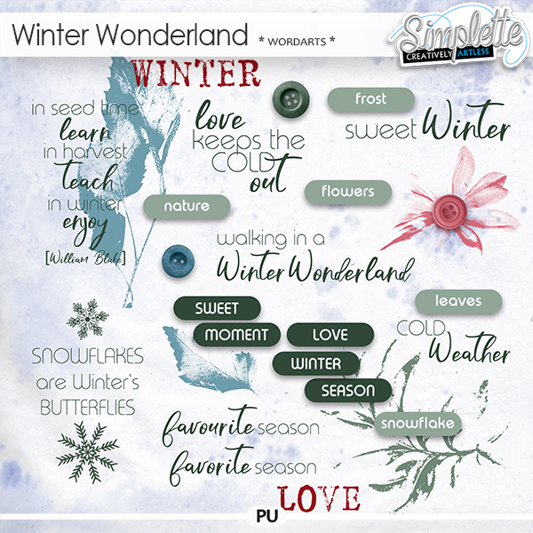Winter Wonderland (wordarts) by Simplette | Oscraps