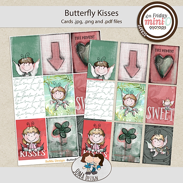 Butterfly Kisses cards by Soma Design