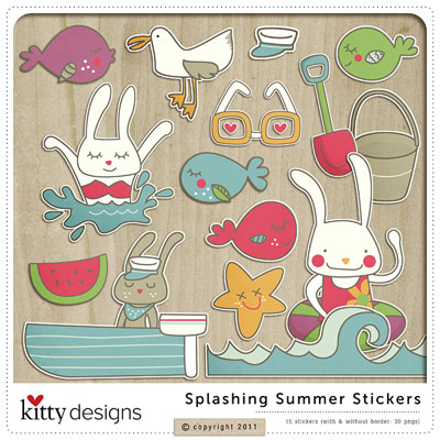 Splashing Summer Stickers