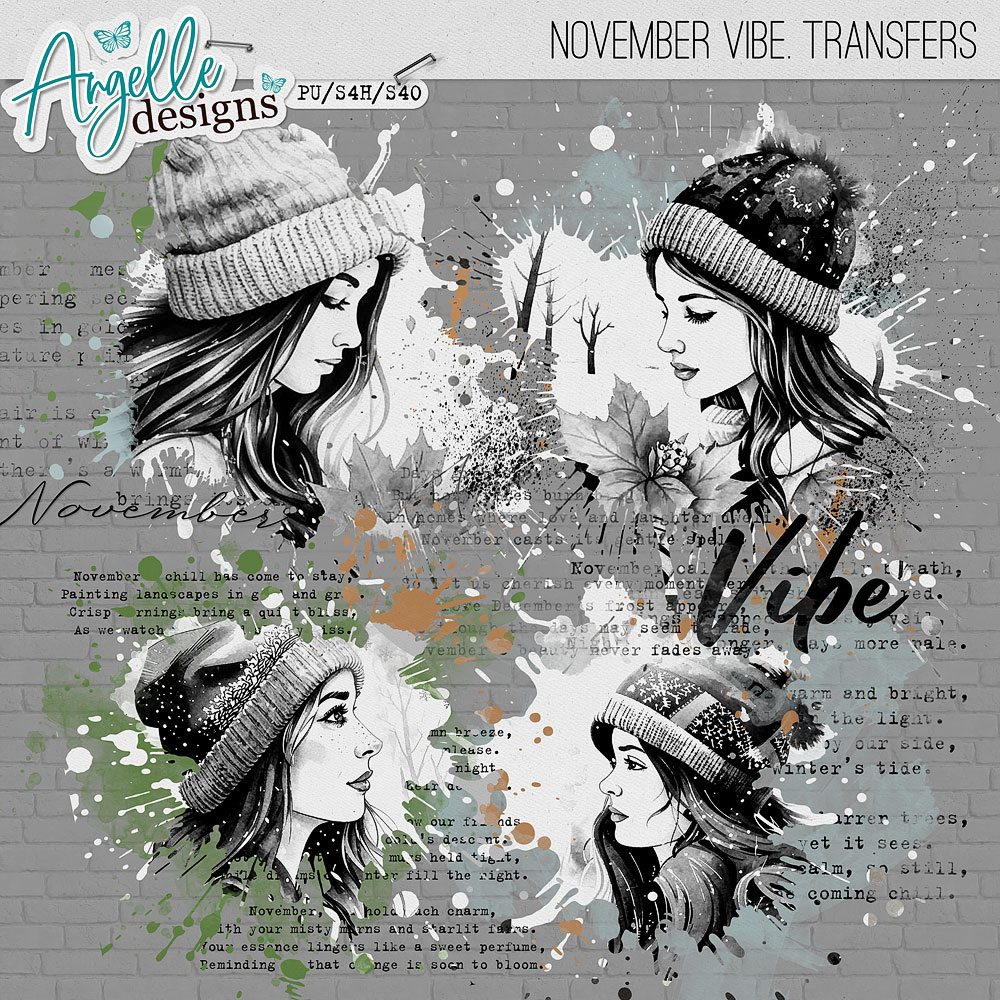 November Vibe Transfers by Angelle Designs