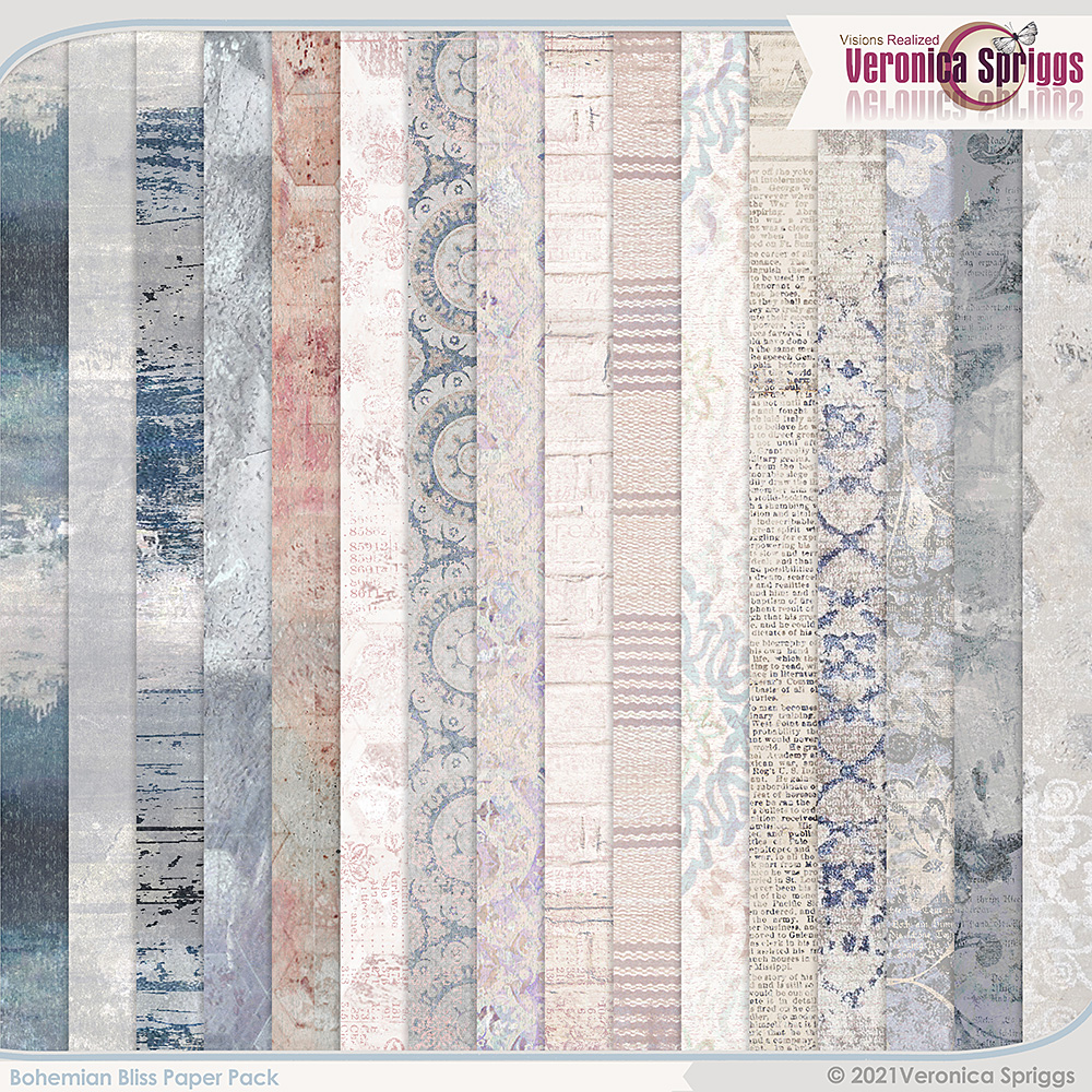 Bohemian Bliss Papers by Veronica Spriggs