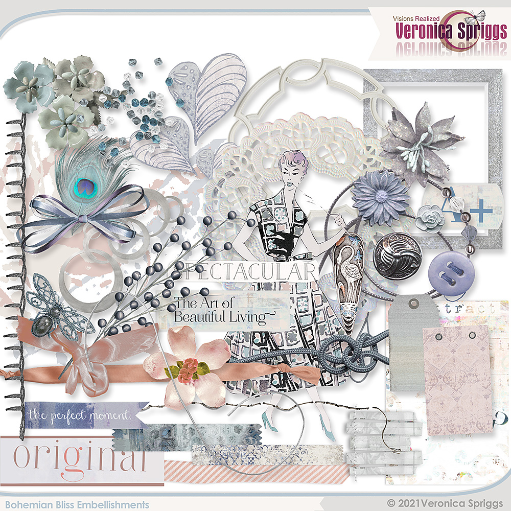 Bohemian Bliss Embellishments by Veronica Spriggs