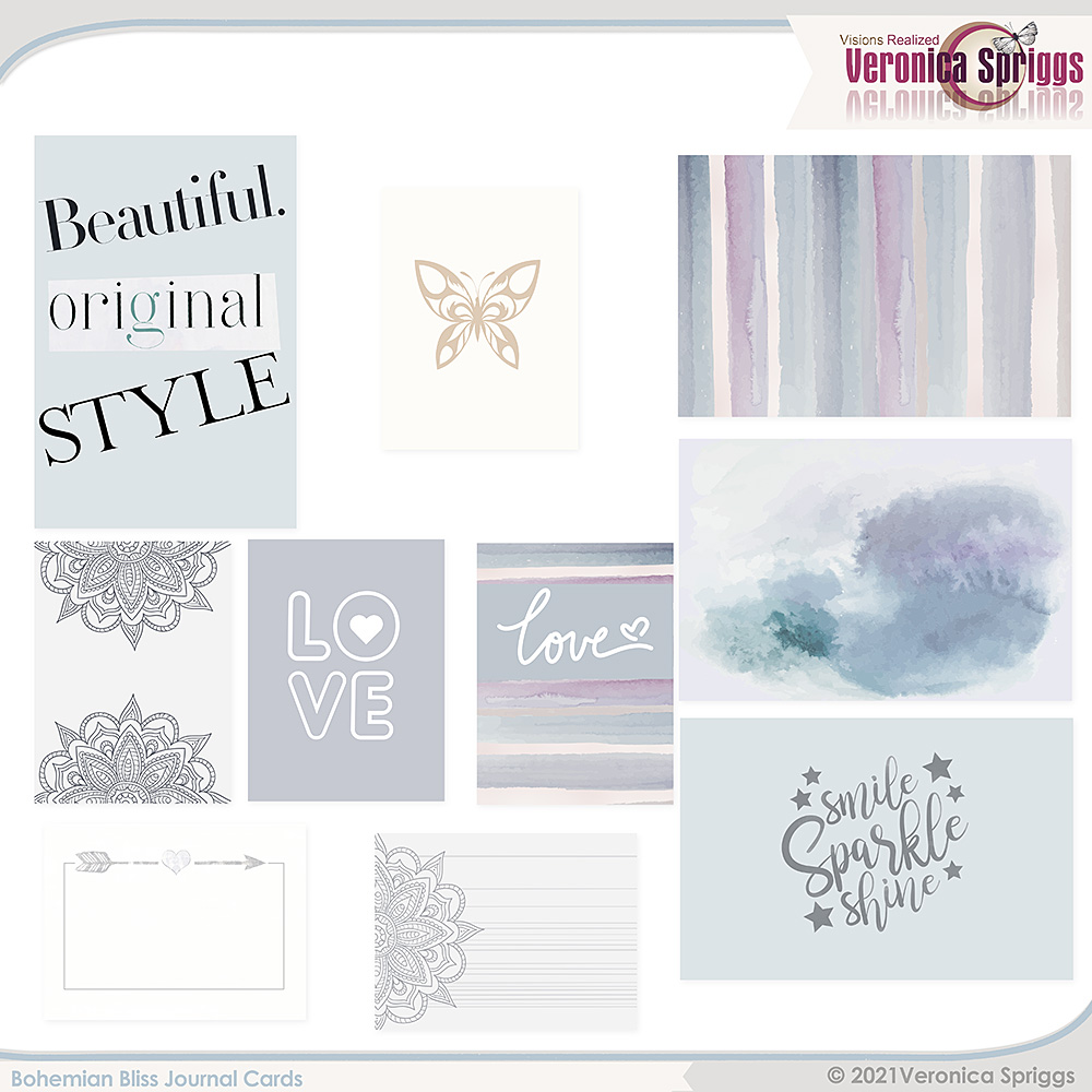 Bohemian Bliss Journal Cards by Veronica Spriggs