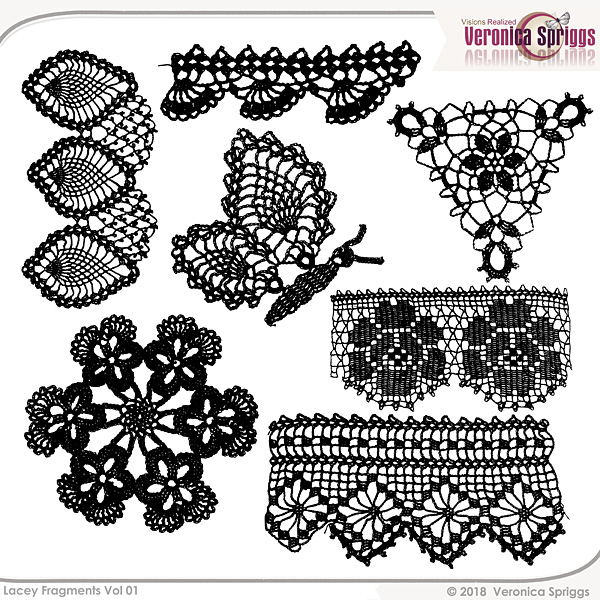 Lacey Fragments Embellishments Vol 1