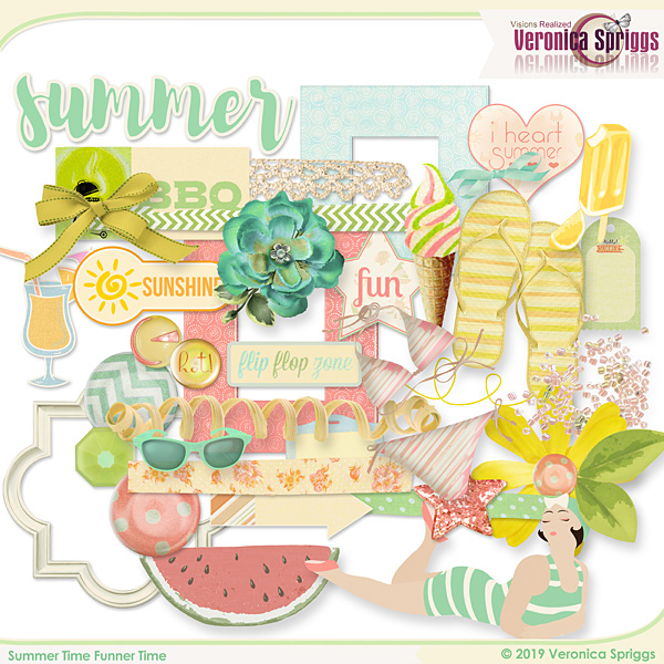 Summer Time Funner Time Embellishments