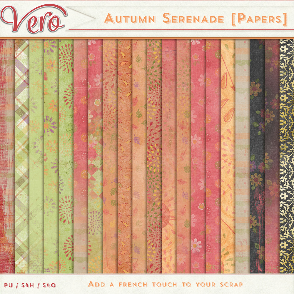 Autumn Serenade Patterned Papers by Vero