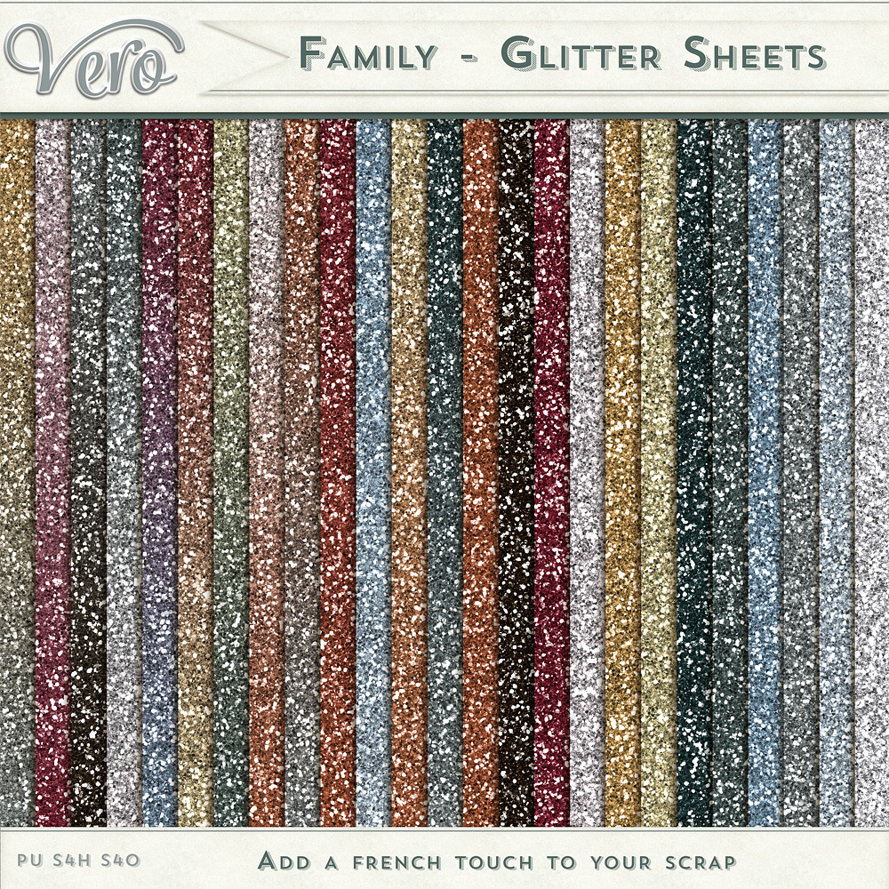 Family Glitter Papers by Vero Family Glitter Papers by Vero