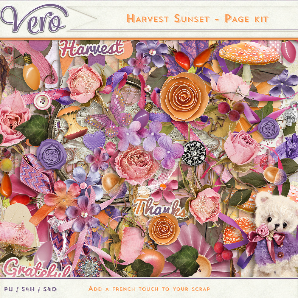Harvest Sunset Page Kit by Vero