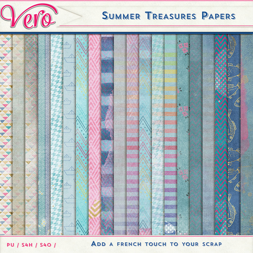 Summer Treasures Patterned Papers by Vero Summer Treasures Patterned Papers by Vero