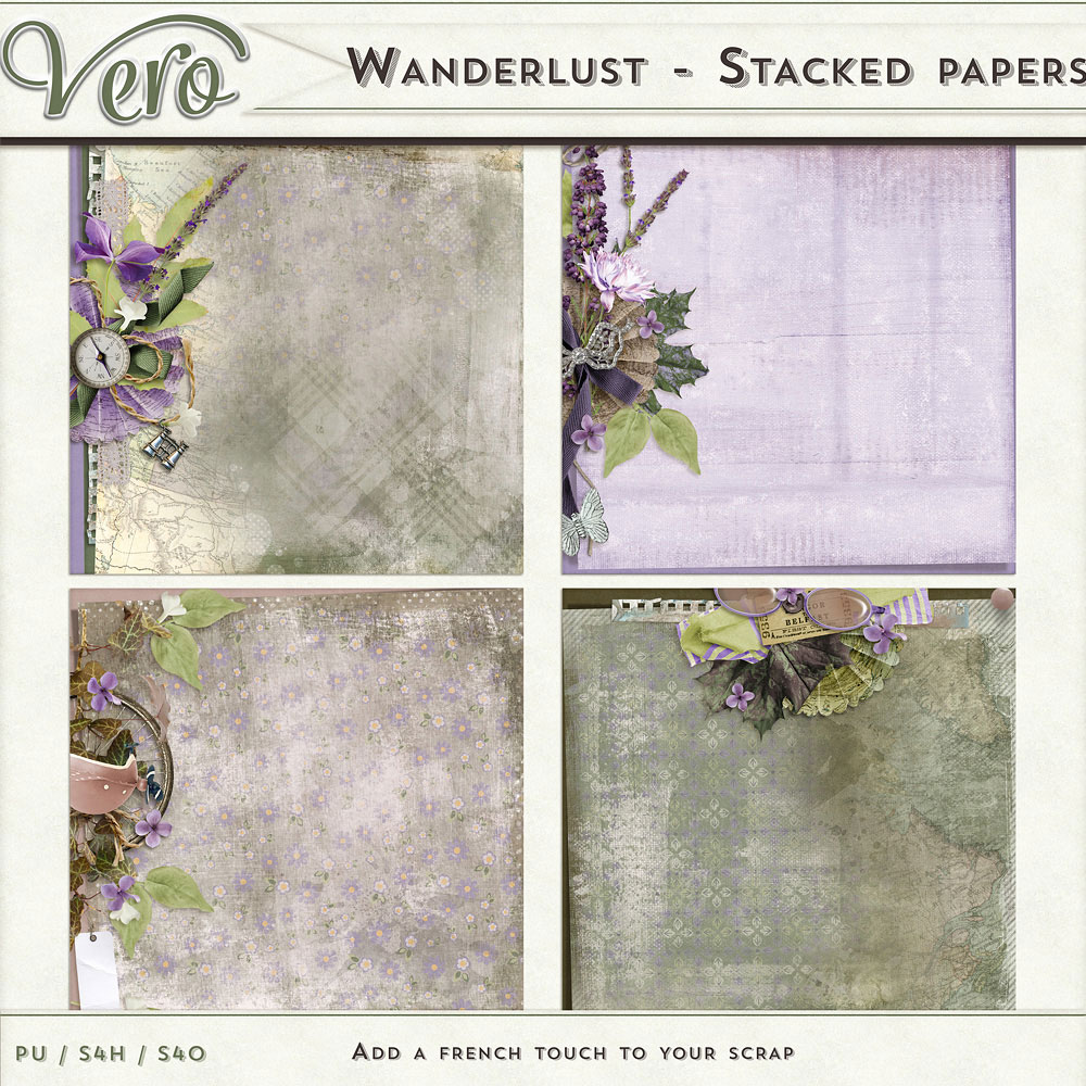 Wanderlust Stacked Papers by Vero