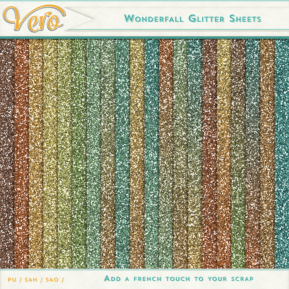 Wonderfall Glitter Sheet Papers by Vero Wonderfall Glitter Sheet Papers by Vero