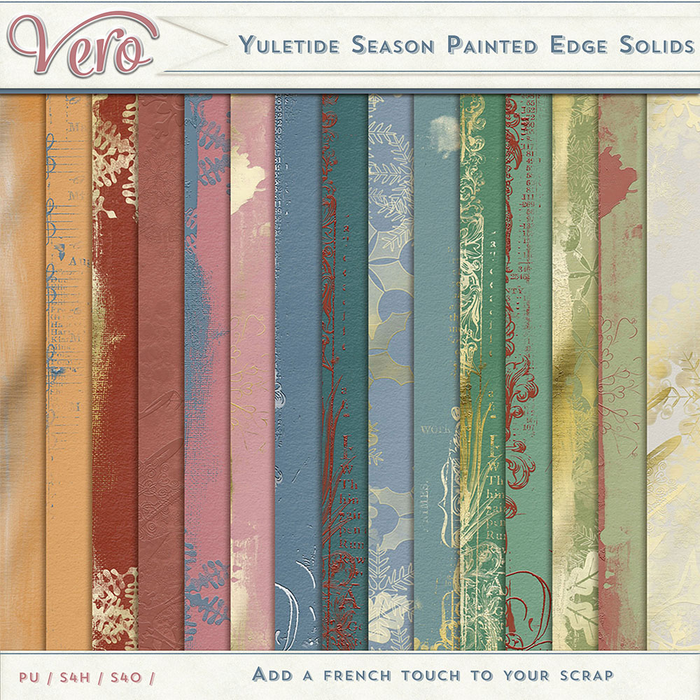 Yuletide Season Painted Edge Papers by Vero Yuletide Season Painted Edge Papers by Vero