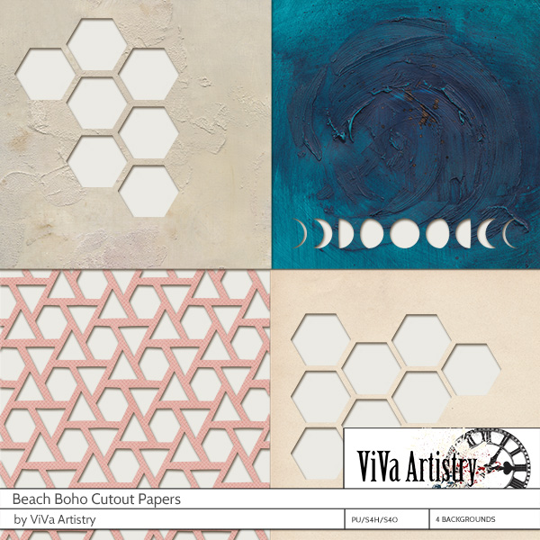 Beach Boho Cutout Papers Beach Boho Cutout Papers