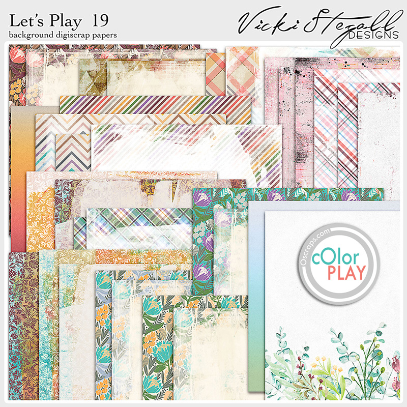 Let's Play 19 Digiscrap Papers