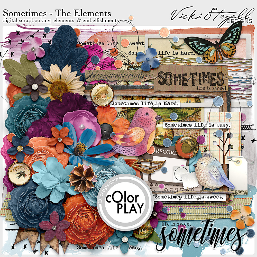 My Crafty Story Digital Scrapbooking Kit Digital Scrapbook Kit Papers and  Elements personal Use S4H/S4O 