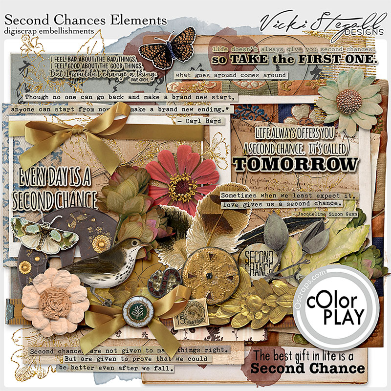 Second Chances Digital Scrapbook Elements