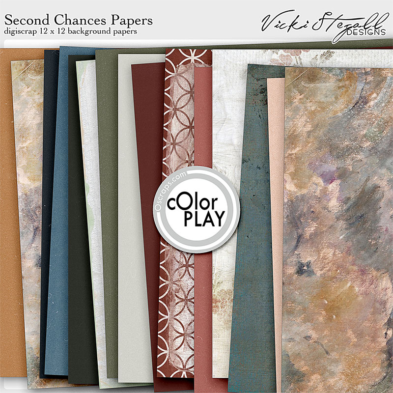 Second Chances Digital Scrapbook Papers