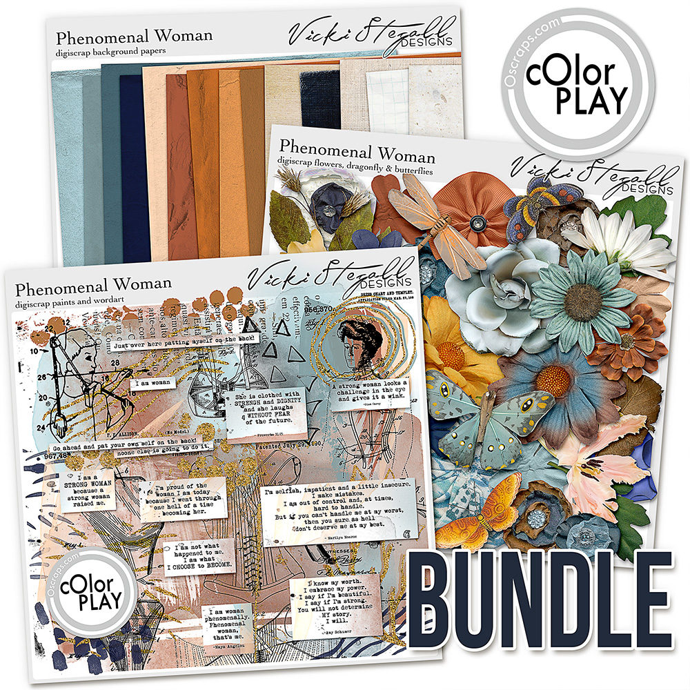 Phenomenal Woman Digital Scrapbooking Bundle