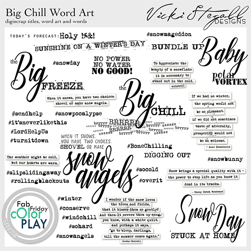 The Big Chill Titles and Wordart