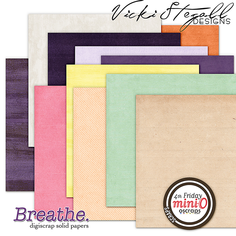 Breathe Solid Scrapbook Papers
