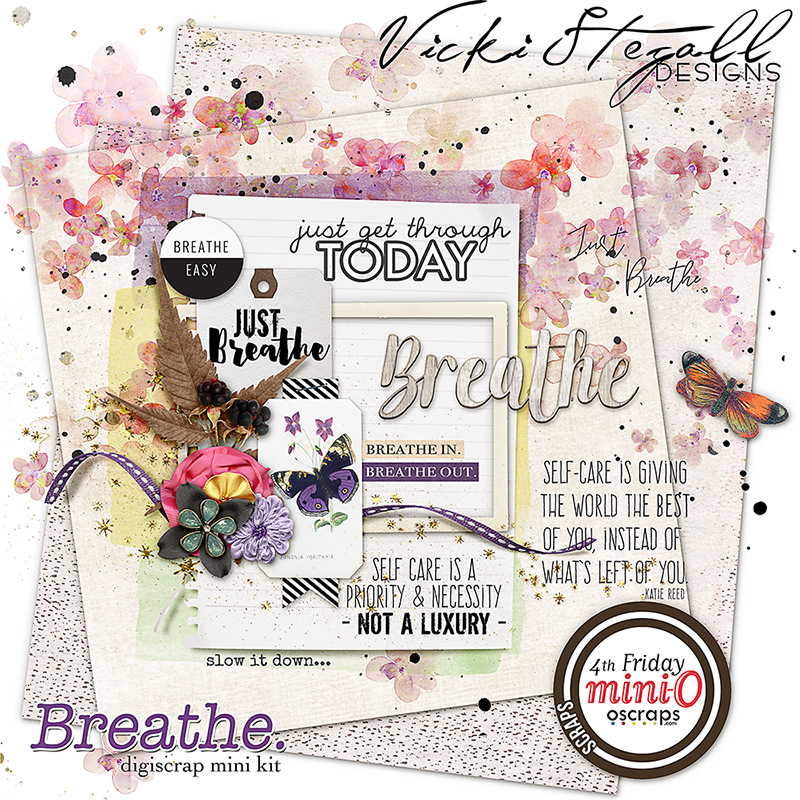 Breathe Digital Scrapbook Page Kit