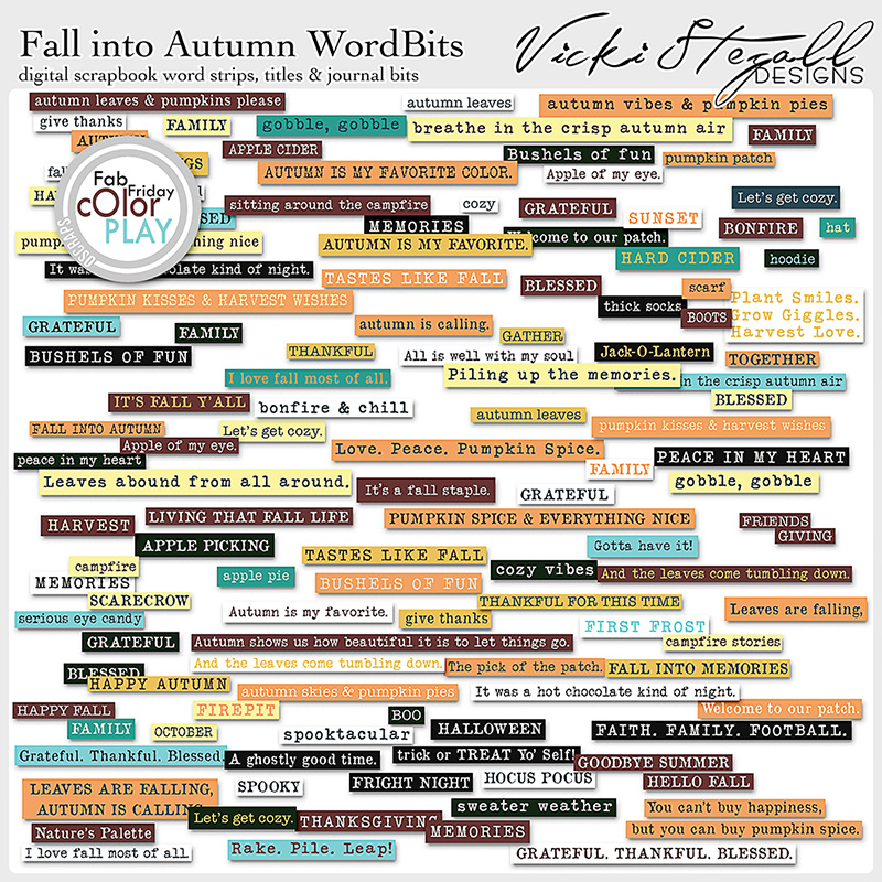 Fall Into Autumn Word Bits