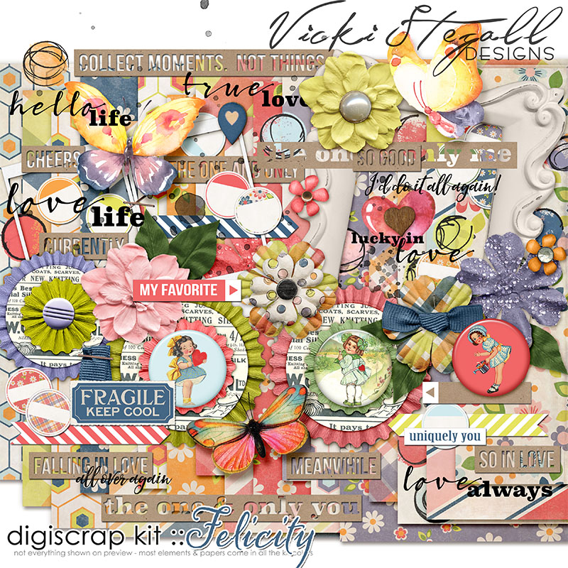 Felicity Digital Scrapbook Kit by Vicki Stegall