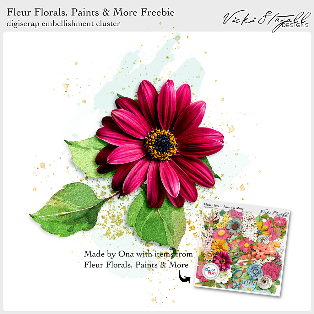 Fleur Freebie for Vicki Stegall Designs Fleur Freebie for Vicki Stegall Designs